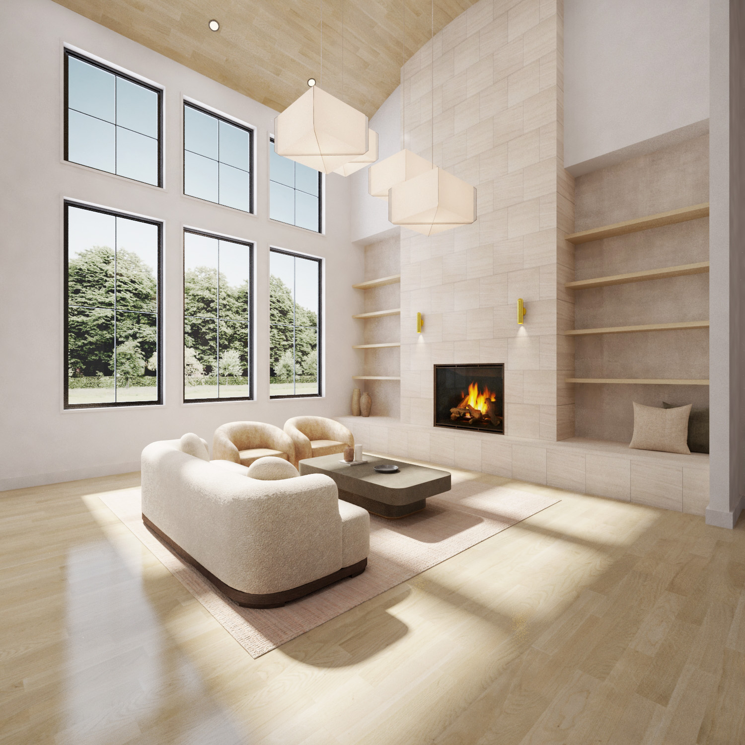 Southwest Transitional Living Room